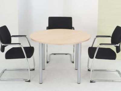 Circular Meeting Table - Pole Legs